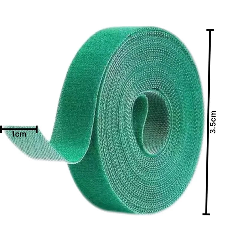 Fita de Fixação Ajustável para Plantas em Nylon - Verde Jardim. Verde Jardim
