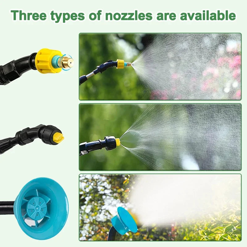 Pulverizador Elétrico com Varinha Telescópica e 3 Bicos – Verde Jardim Verde Jardim