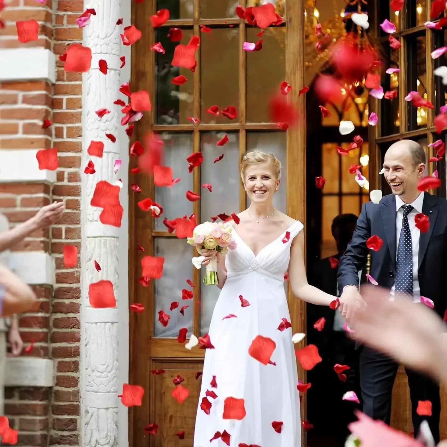 Pétalas de Rosa Artificial - Flores de Seda para Decoração de Casamento e Festas | Jardim Verde