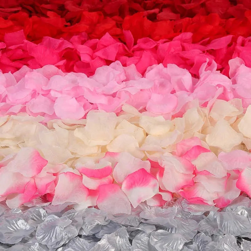 Pétalas de Rosa Artificial - Flores de Seda para Decoração de Casamento e Festas | Jardim Verde