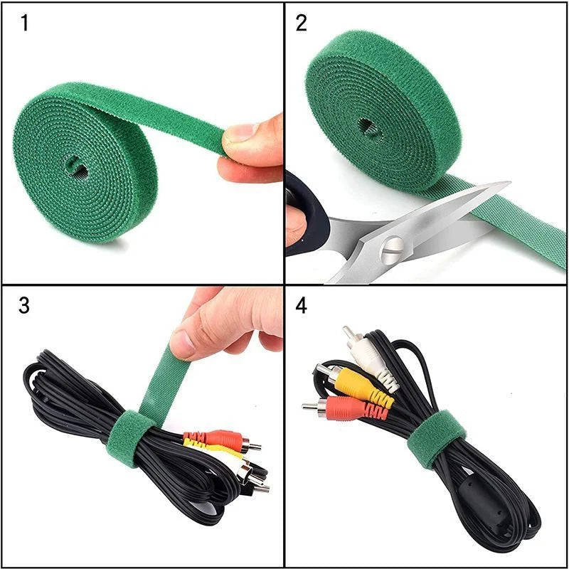 Fita de Fixação Ajustável para Plantas em Nylon - Verde Jardim. Verde Jardim