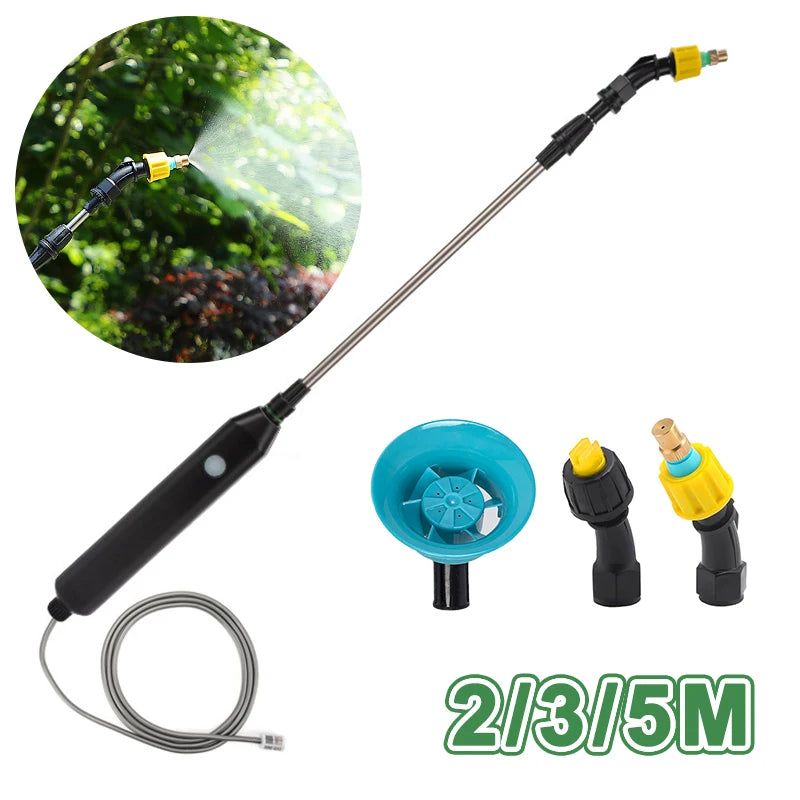 Pulverizador Elétrico com Varinha Telescópica e 3 Bicos – Verde Jardim Verde Jardim