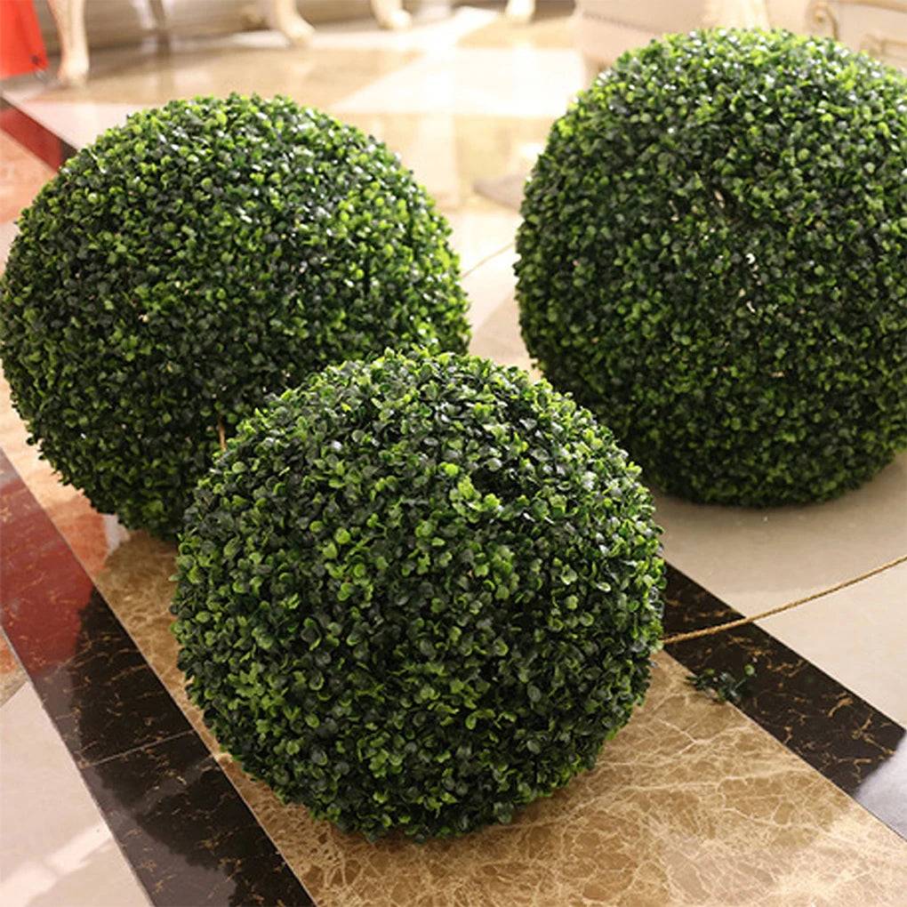 Bola de Grama Artificial Realista para Decoração - Verde Jardim 