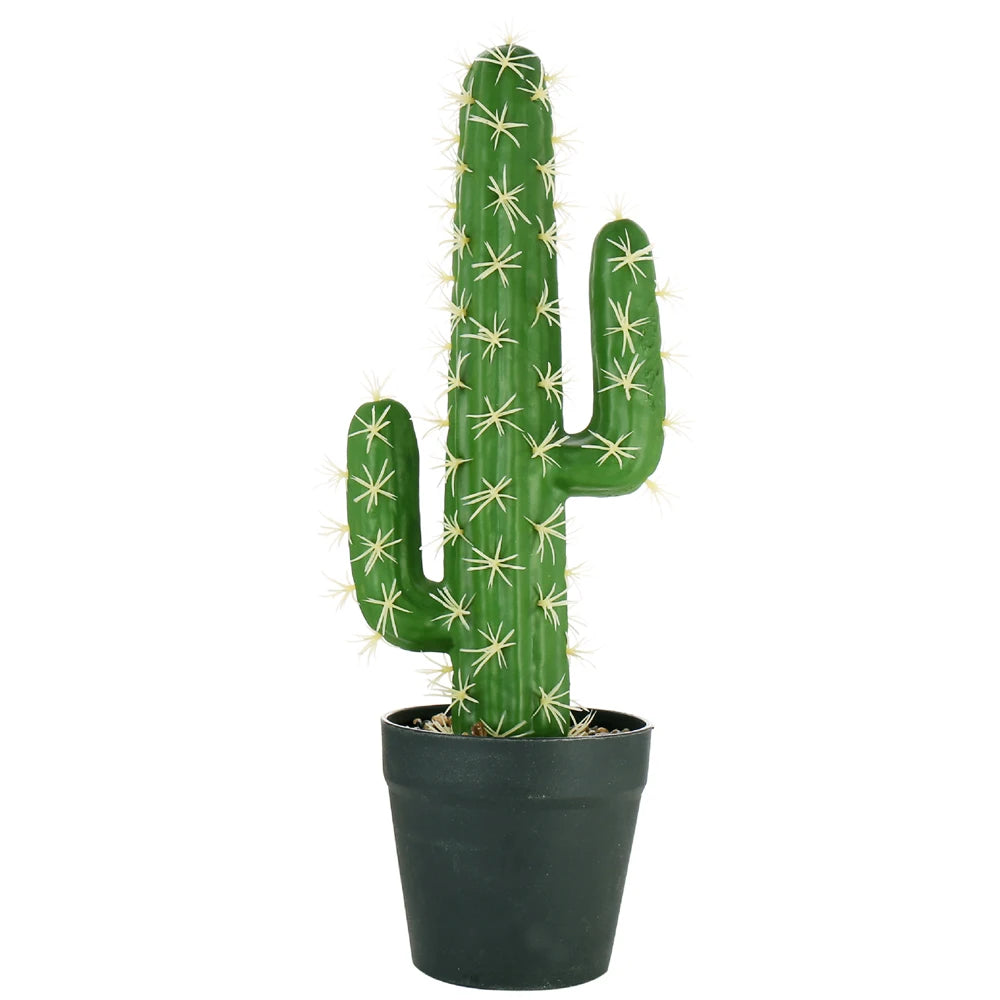 Cacto Artificial Tropical Grande 30/43cm Verde Jardim – Planta Falsa Decorativa para Interior e Exterior