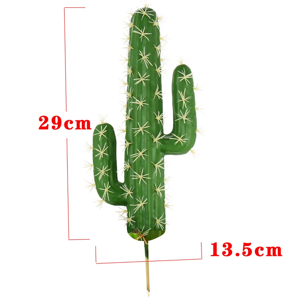 Cacto Artificial Tropical Grande 30/43cm Verde Jardim – Planta Falsa Decorativa para Interior e Exterior
