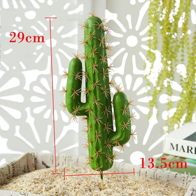 Cacto Artificial Tropical Grande 30/43cm Verde Jardim – Planta Falsa Decorativa para Interior e Exterior