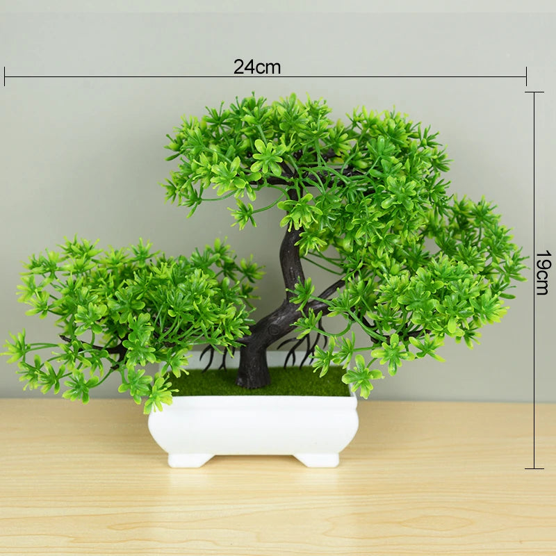 Bonsai Artificial em Vaso - Verde Jardim Mini Árvore Decorativa Verde Jardim 