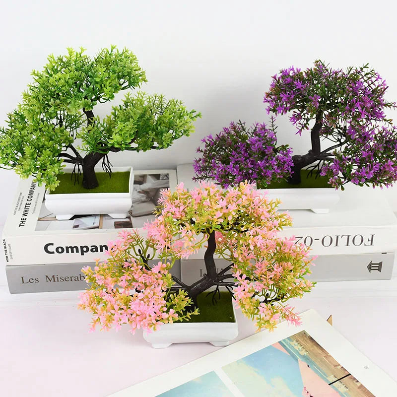 Bonsai Artificial em Vaso - Verde Jardim Mini Árvore Decorativa Verde Jardim 