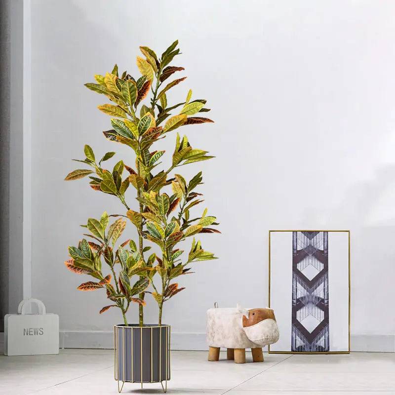 120cm grande falso ficus árvore artificial plantas de borracha tropicais plást