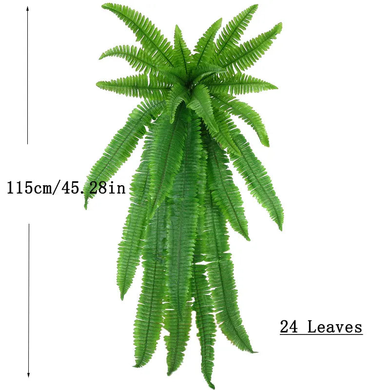Verde Jardim - Videira Artificial Persa Pendurada 73/93/115cm, Folhagem Verde Tropical para Decoração Externa Verde Jardim 