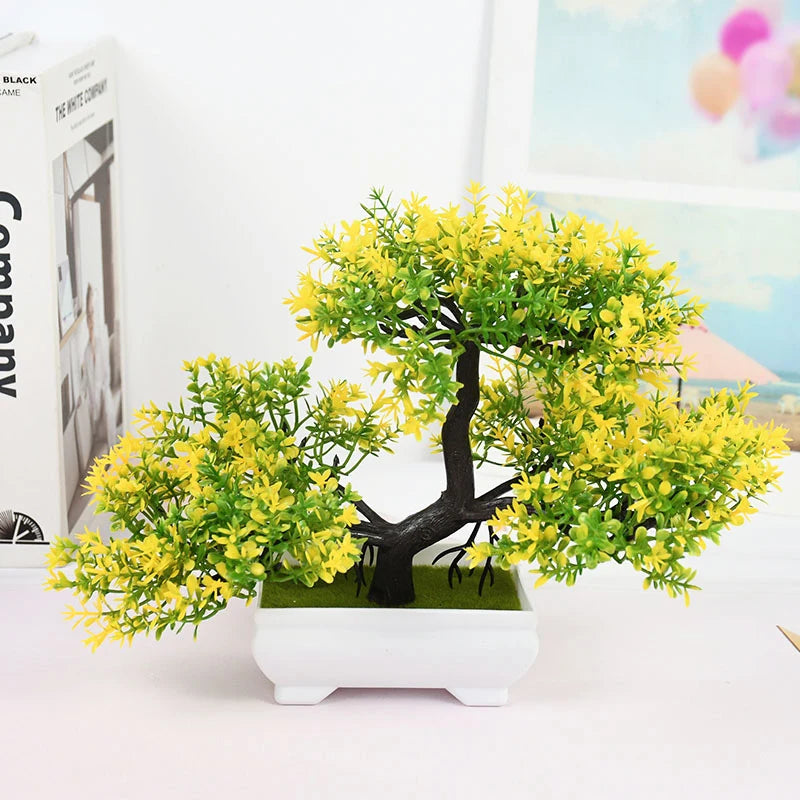 Bonsai Artificial em Vaso - Verde Jardim Mini Árvore Decorativa Verde Jardim 