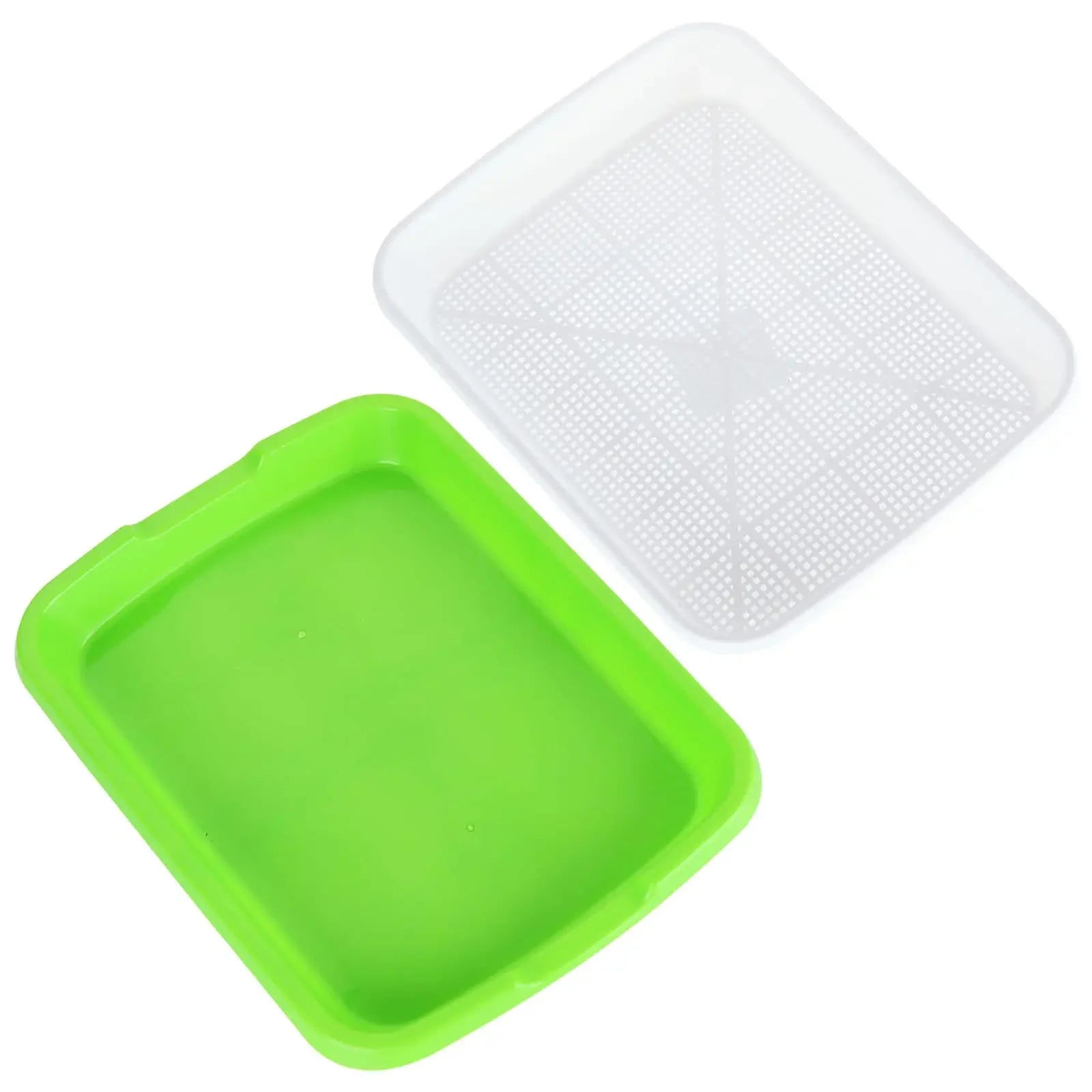 Verde Jardim - Bandeja de Germinação Hidropônica para Sementes e Microgreens, Dupla Camada com Tampa Verde Jardim 