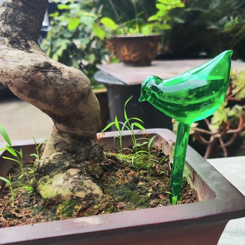 Dispositivo de Rega Automática em Forma de Pássaro/Bola - Verde Jardim 
