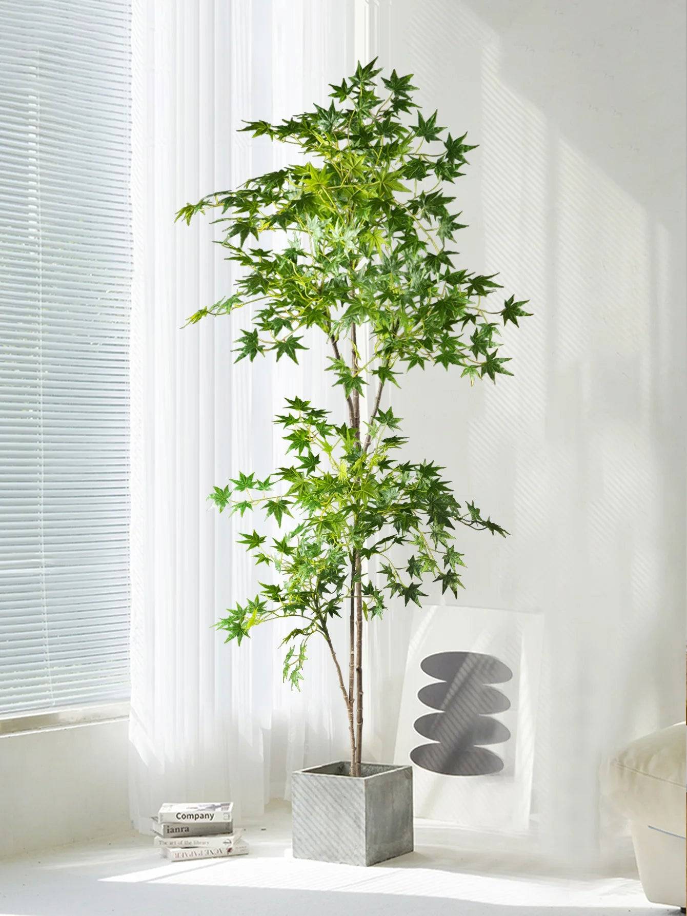 Árvore de bordo artificial de 70-140cm, plantas japonesas falsas, ramo de bordo
