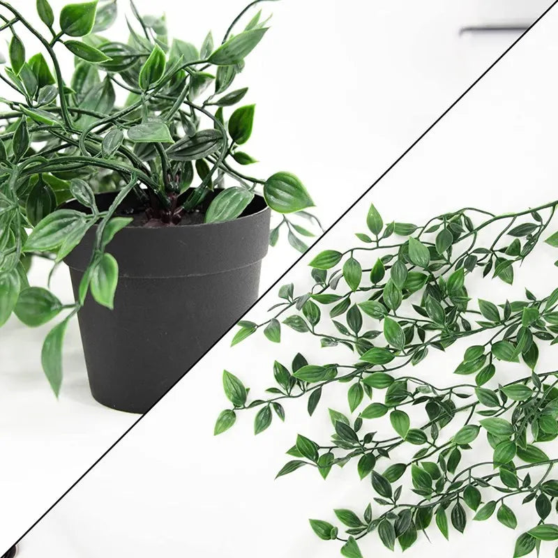 Hera Artificial com Vasos - Folha de Plástico para Decoração de Casamento | Verde Jardim Verde Jardim 