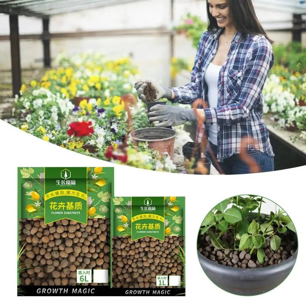 Bolas de Argila Orgânica Verde Jardim - Substrato para Jardinagem 