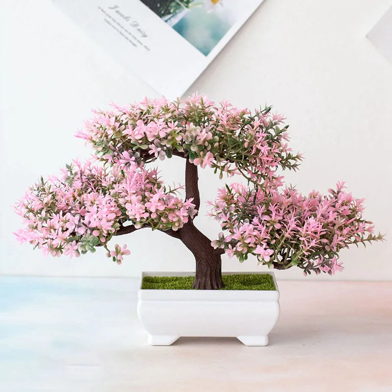 Bonsai Artificial em Vaso - Verde Jardim Mini Árvore Decorativa Verde Jardim 