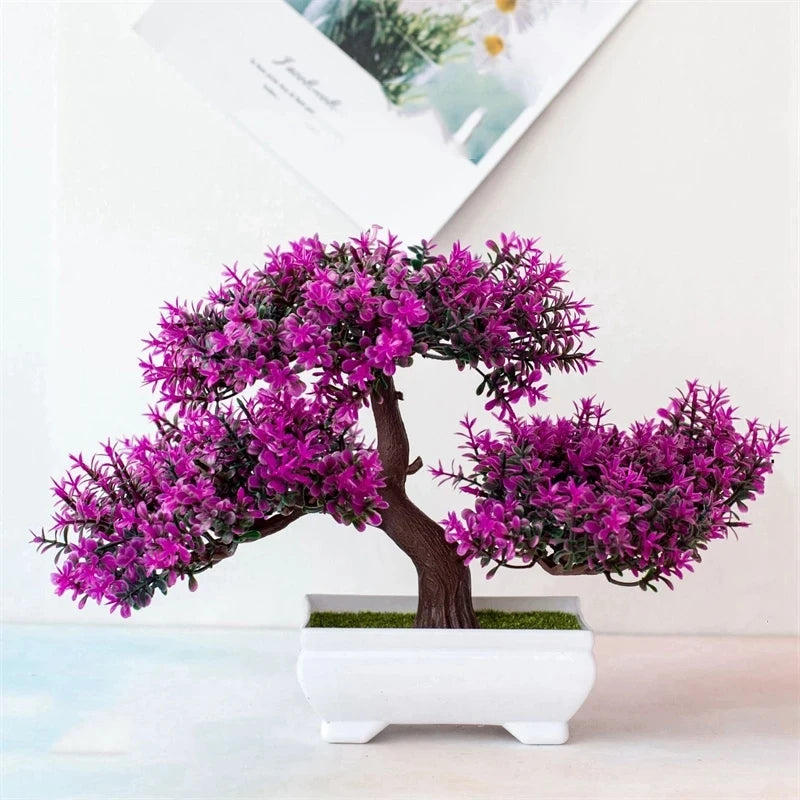 Bonsai Artificial em Vaso - Verde Jardim Mini Árvore Decorativa Verde Jardim 