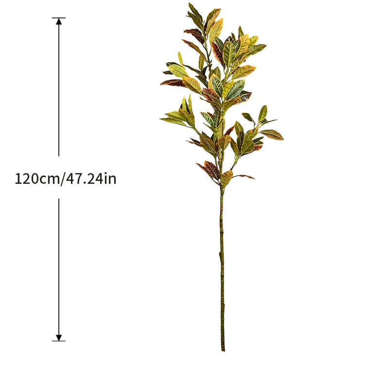 120cm grande falso ficus árvore artificial plantas de borracha tropicais plást Verde Jardim 