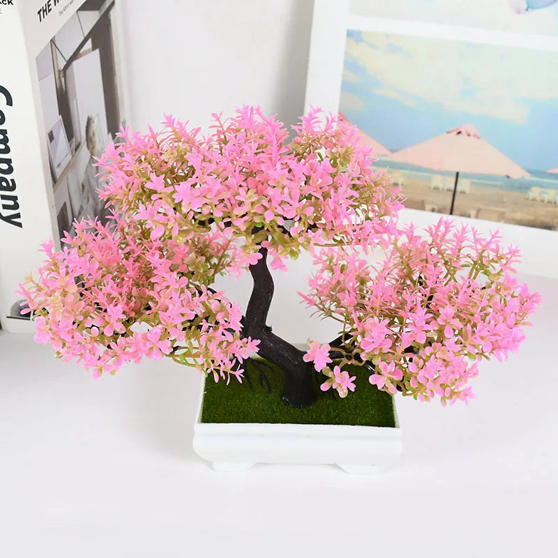 Bonsai Artificial em Vaso - Verde Jardim Mini Árvore Decorativa Verde Jardim 