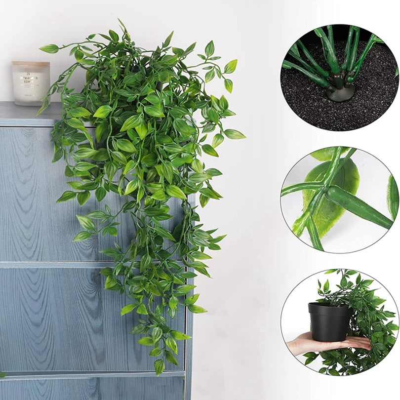 Hera Artificial com Vasos - Folha de Plástico para Decoração de Casamento | Verde Jardim Verde Jardim 