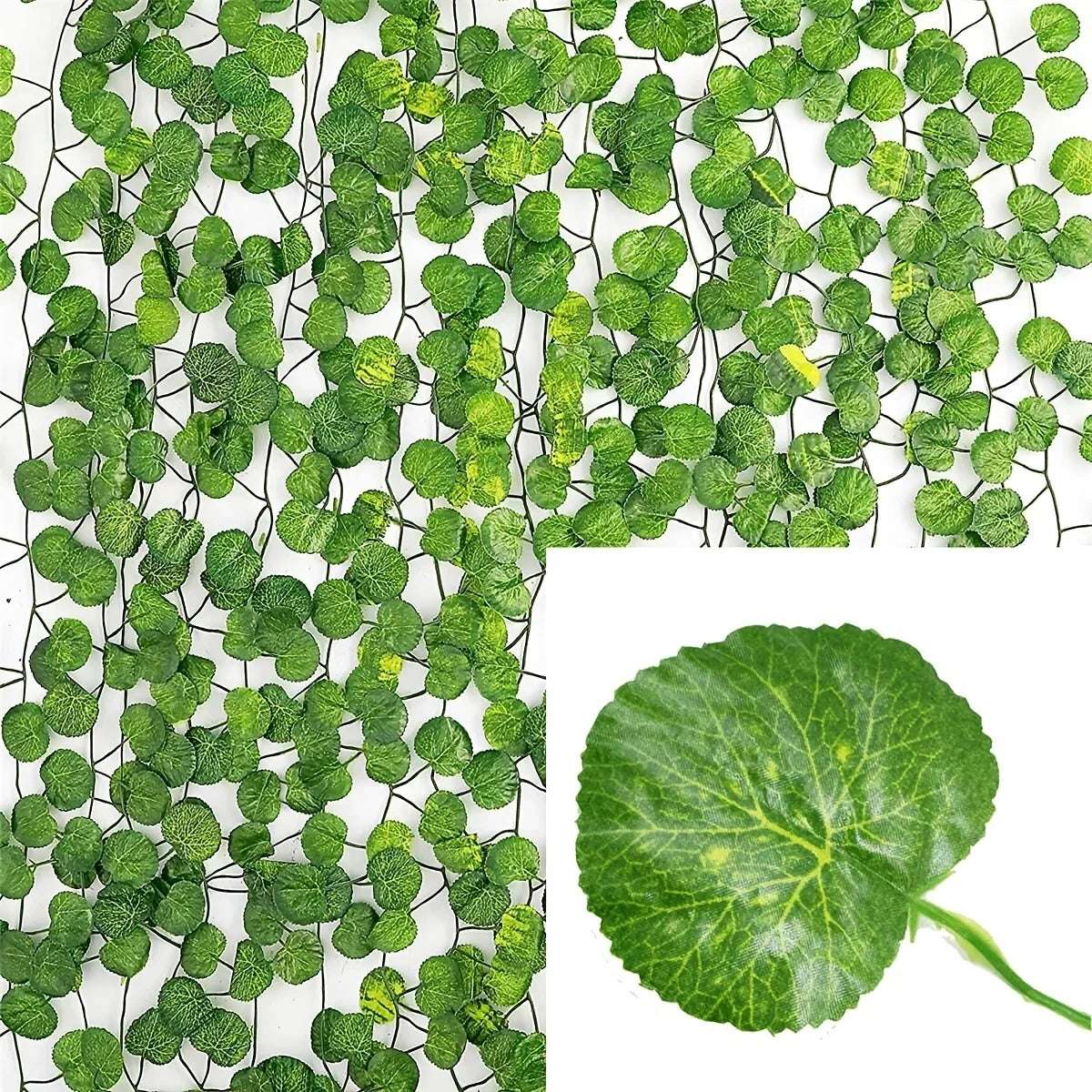 Artificial Verde Hera Folha Rattan Trepadeira Folhas, Pendurado Videira Guirland
