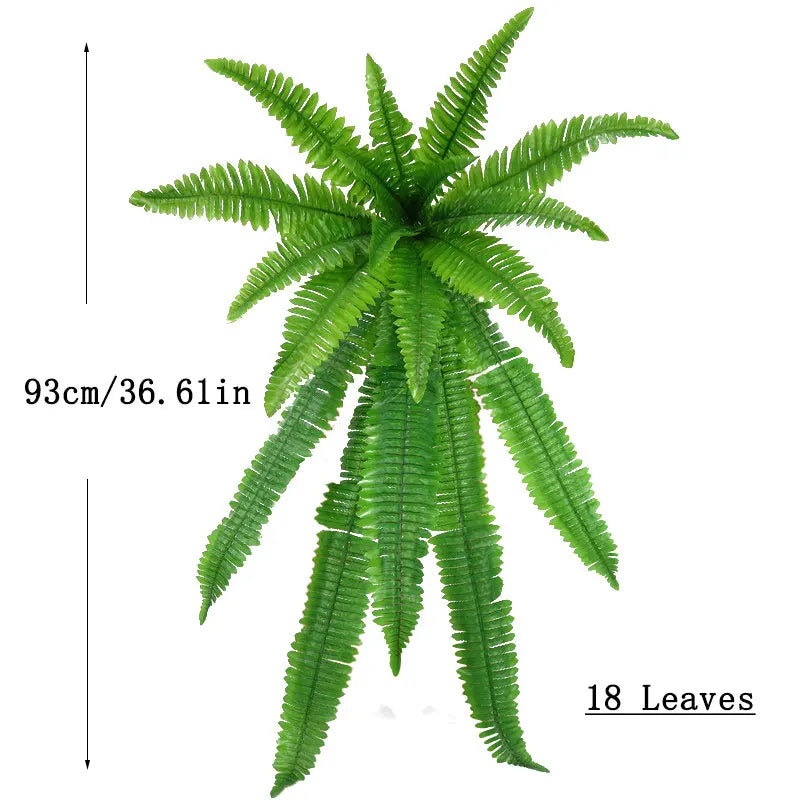 Verde Jardim - Videira Artificial Persa Pendurada 73/93/115cm, Folhagem Verde Tropical para Decoração Externa Verde Jardim 