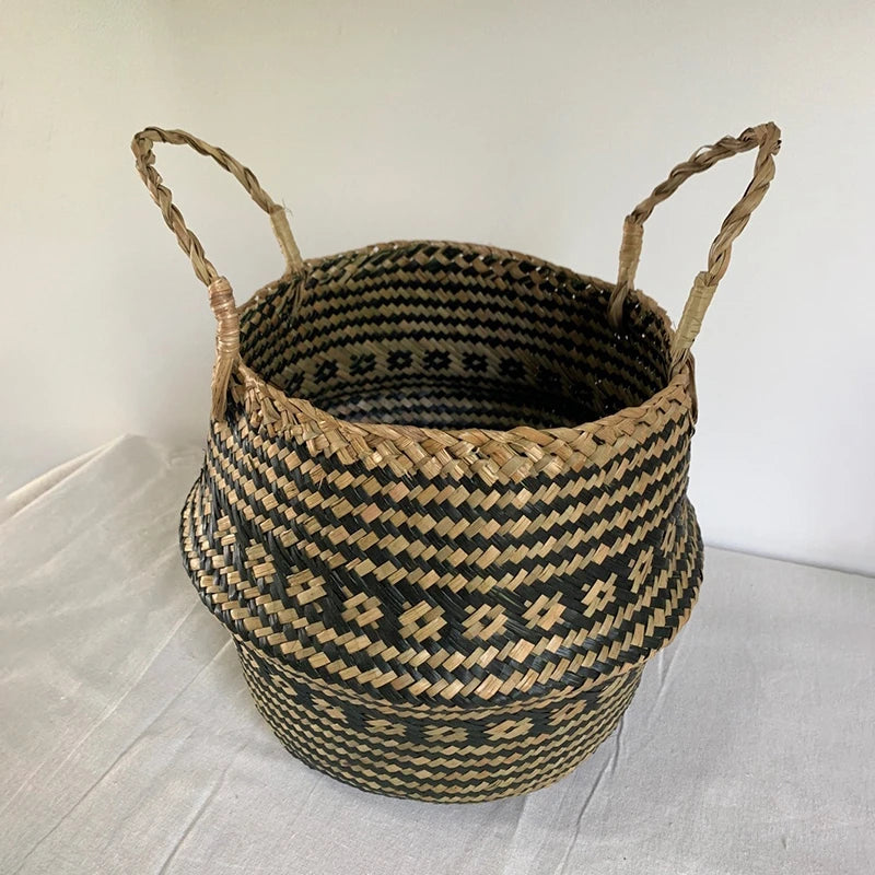 Verde Jardim - Cesta Artesanal de Vime para Plantas, Estilo Boho, 100% Natural e Ecológica Verde Jardim 