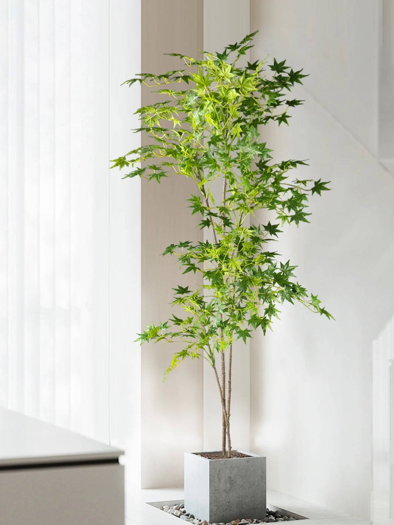 Árvore de bordo artificial de 70-140cm, plantas japonesas falsas, ramo de bordo