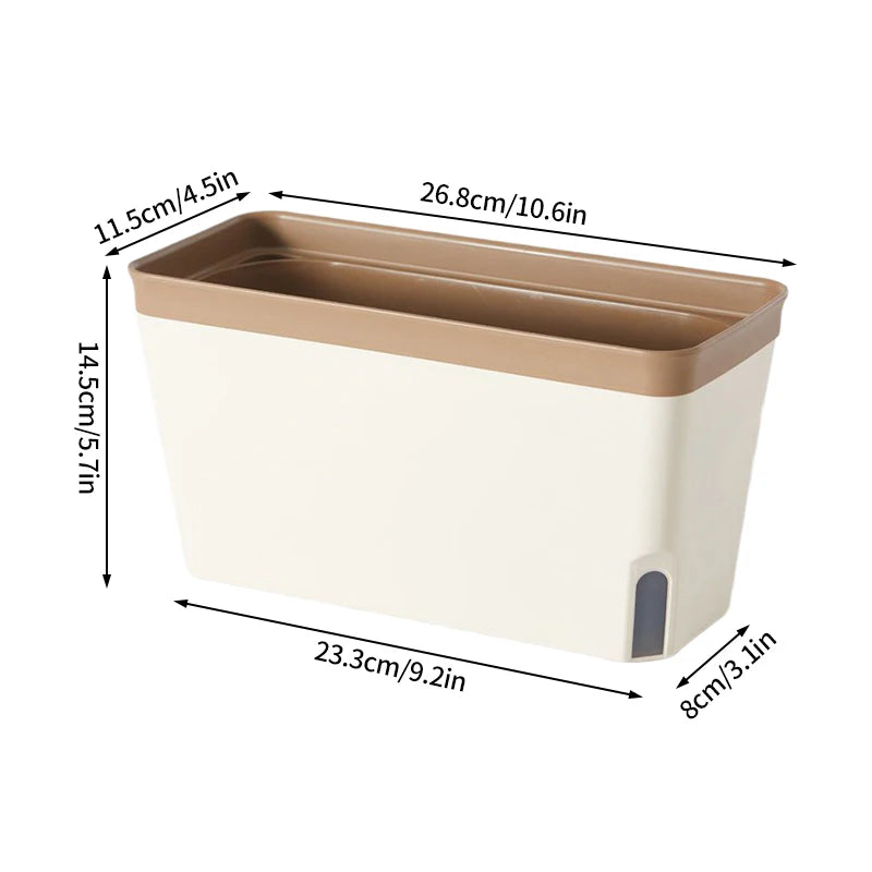 Vaso Plástico com Bandeja de Drenagem – Macetero Decorativo para Plantas, Flores e Hortas | Verde Jardim