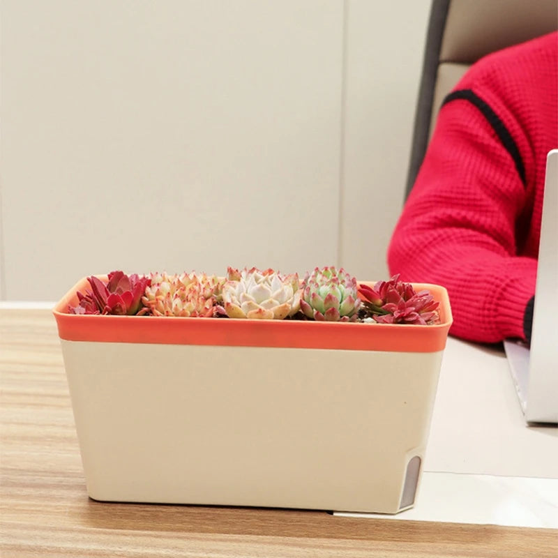 Vaso Plástico com Bandeja de Drenagem – Macetero Decorativo para Plantas, Flores e Hortas | Verde Jardim