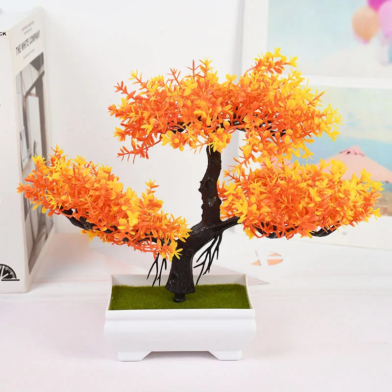 Bonsai Artificial em Vaso - Verde Jardim Mini Árvore Decorativa Verde Jardim 