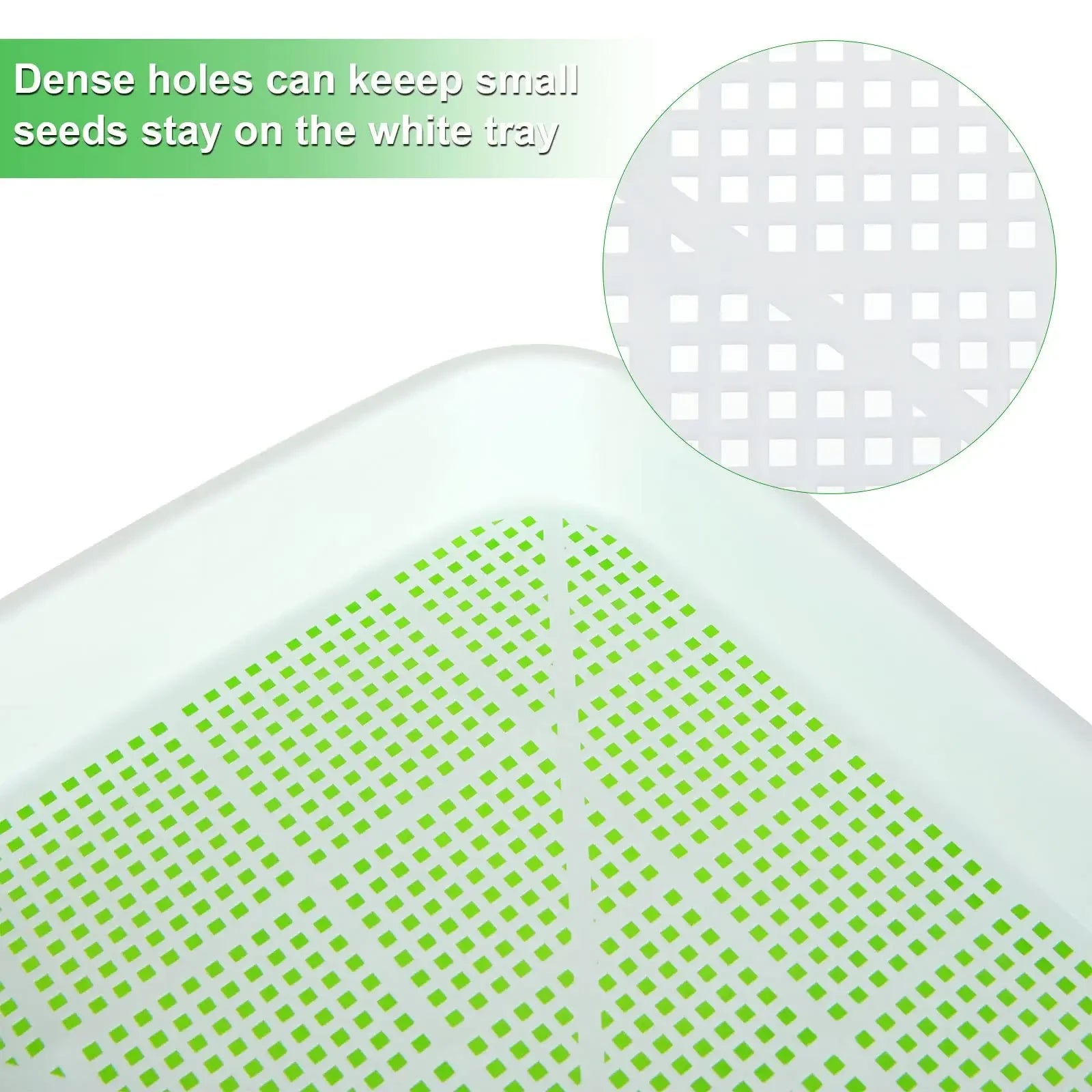 Verde Jardim - Bandeja de Germinação Hidropônica para Sementes e Microgreens, Dupla Camada com Tampa Verde Jardim 