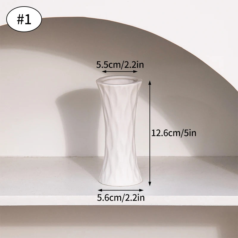 Vaso de Flor em Cerâmica Branca Nórdica - Design Moderno e Elegante | Verde Jardim Verde Jardim 