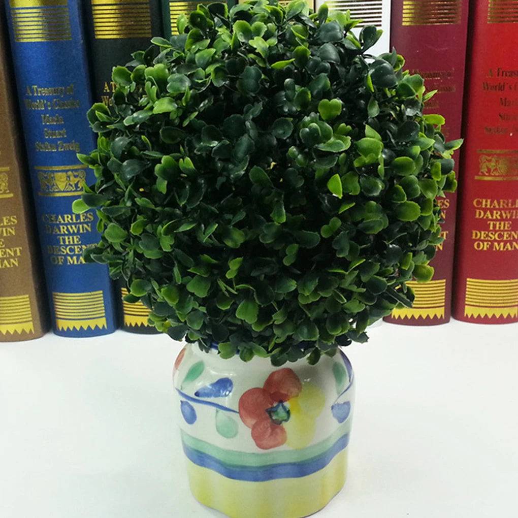 Bola de Grama Artificial Realista para Decoração - Verde Jardim 