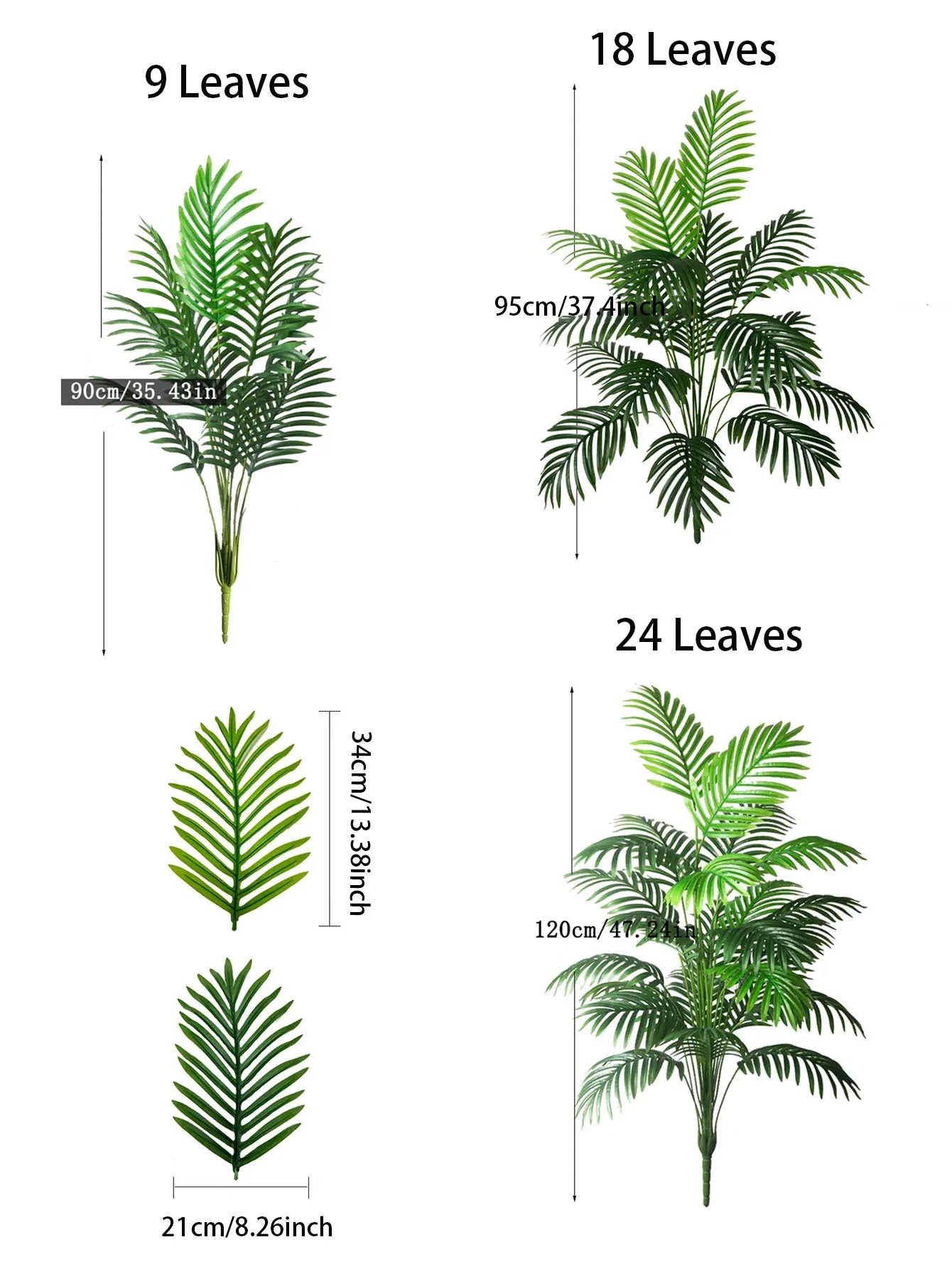Palmeira Artificial Grande – Decoração Tropical para Ambientes Internos e Externos / verde jardim Verde Jardim 