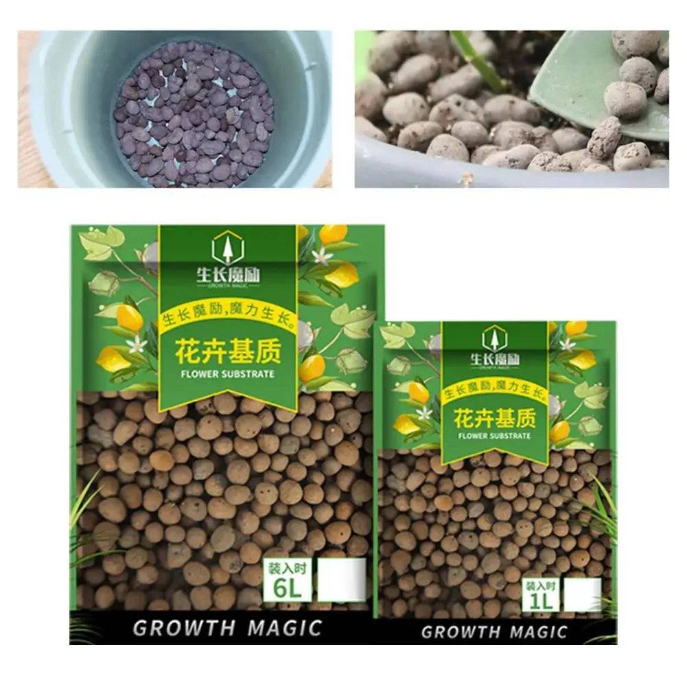 Bolas de Argila Orgânica Verde Jardim - Substrato para Jardinagem 