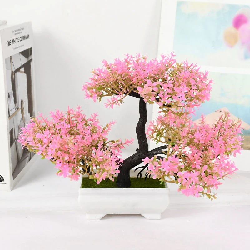Bonsai Artificial em Vaso - Verde Jardim Mini Árvore Decorativa Verde Jardim 