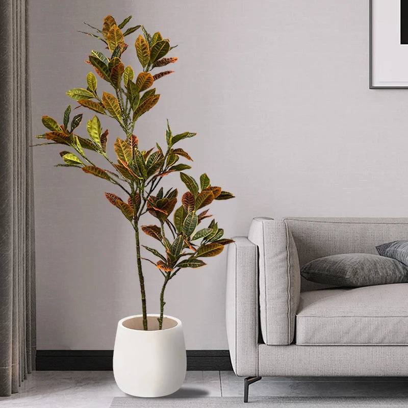 120cm grande falso ficus árvore artificial plantas de borracha tropicais plást