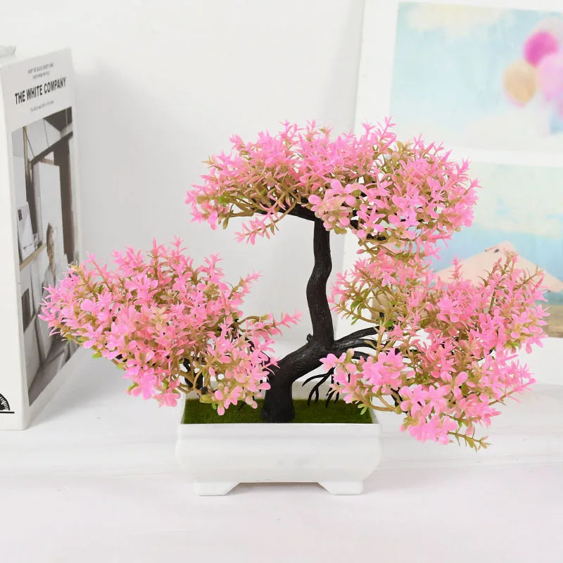 Bonsai Artificial em Vaso - Verde Jardim Mini Árvore Decorativa Verde Jardim 