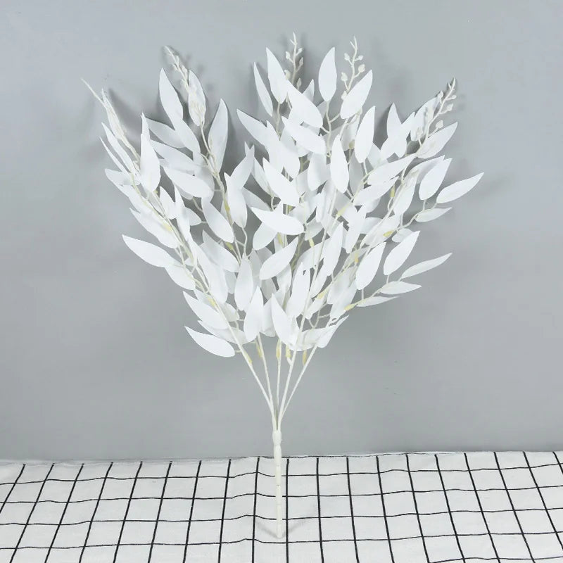 Ramo Decorativo Artificial ZQNYCY em Seda – Galho Realista para Decoração de Noivado, Mesa ou Jardim | Verde Jardim