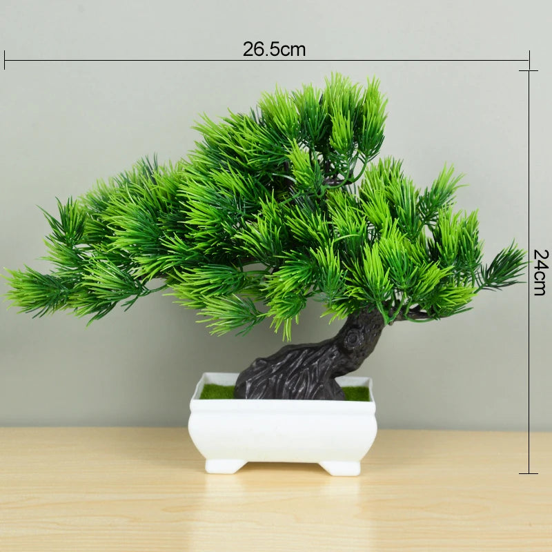 Bonsai Artificial em Vaso - Verde Jardim Mini Árvore Decorativa Verde Jardim 